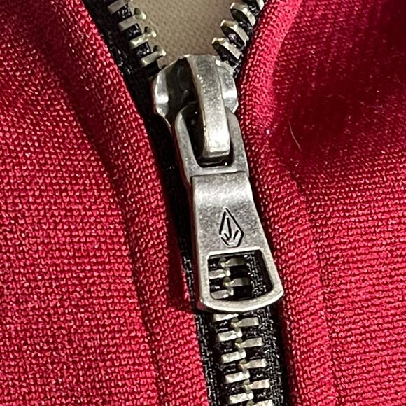 Volcom Burgundy Red Zip-Up Hoodie- EUC - Picture 2 of 4